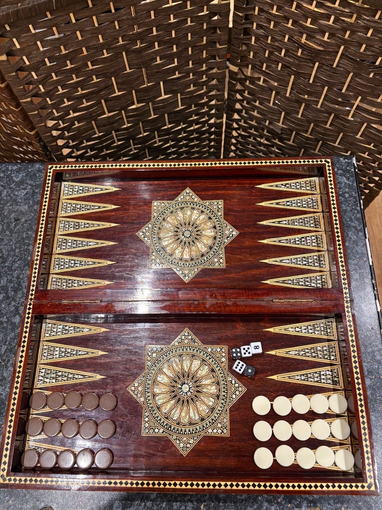 Vintage backgammon hand made board 