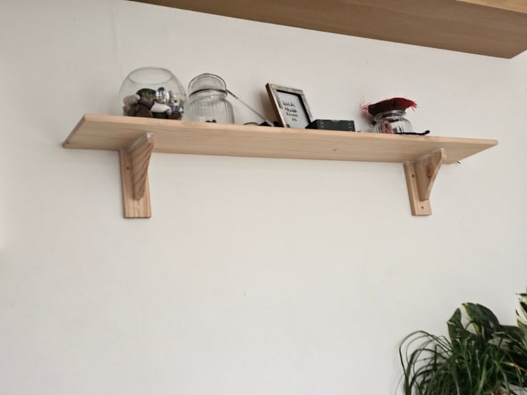 image for Sanded pine shelf 90cm long