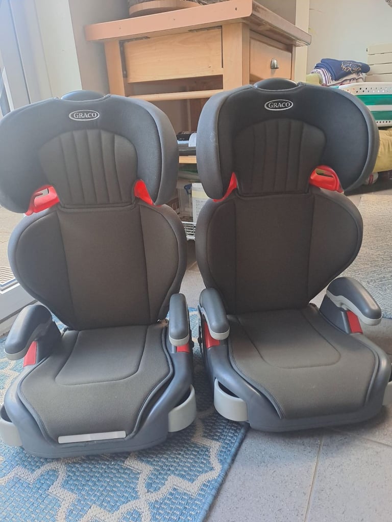 image for 	 Graco junior maxi highback booster car seat - midnight black, £25 for the 2 or £15 each