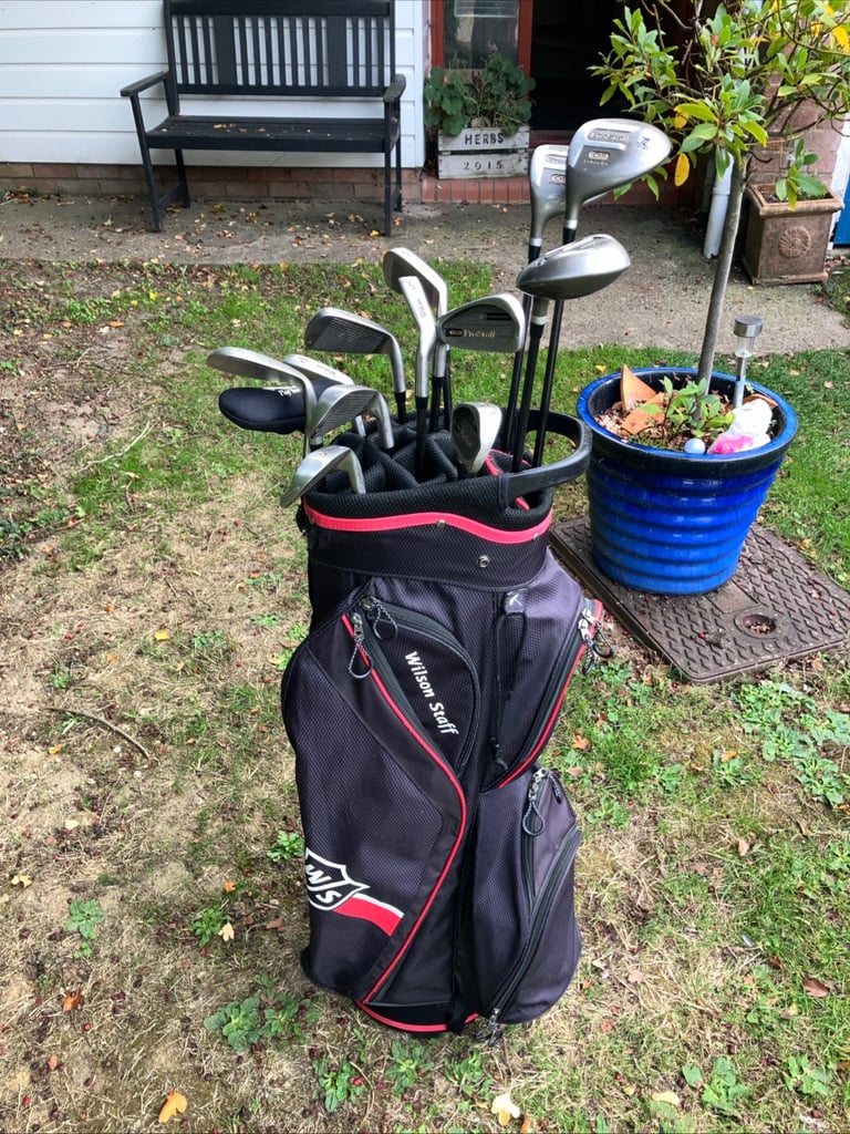 Men’s Golf Clubs Wilson Left Handed Driver 3-5 Wood 3-9 Iron Sw Pw Ping Putter