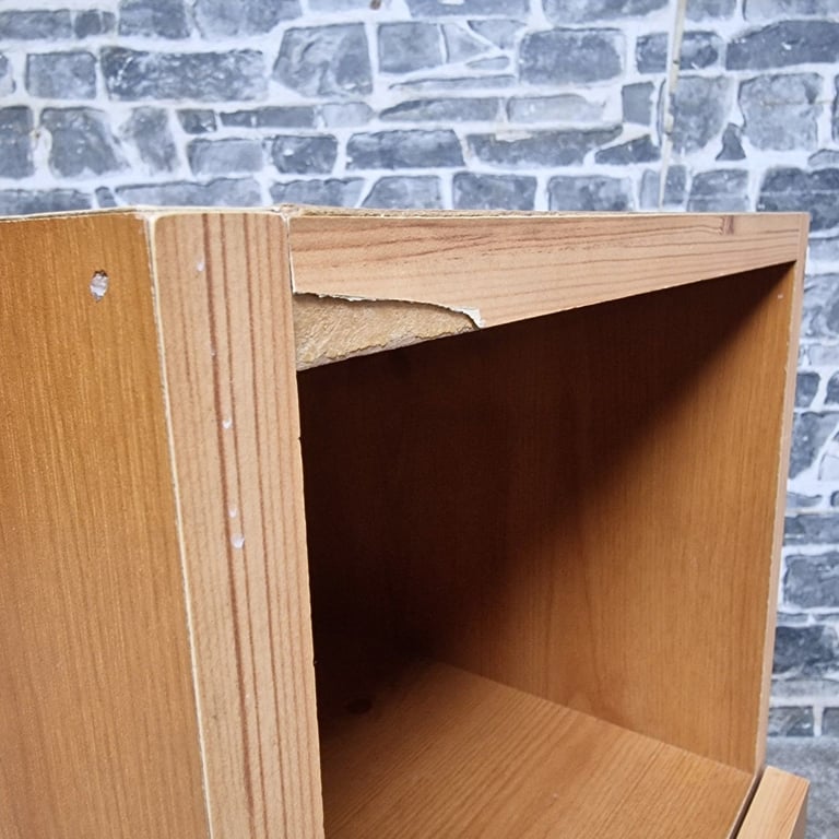 Small Wooden Cupboard with Storage – Veneer Damage