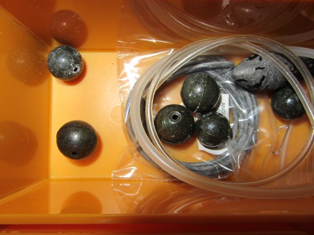 Large Assortment of sea fishing tackle in organiser box