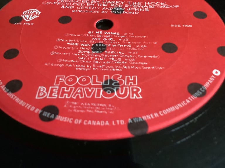 Vinyl Rod Stewart Foolish Behaviour 