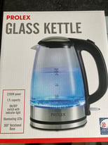 Glass Kettle with stainless steel 4 slice toaster