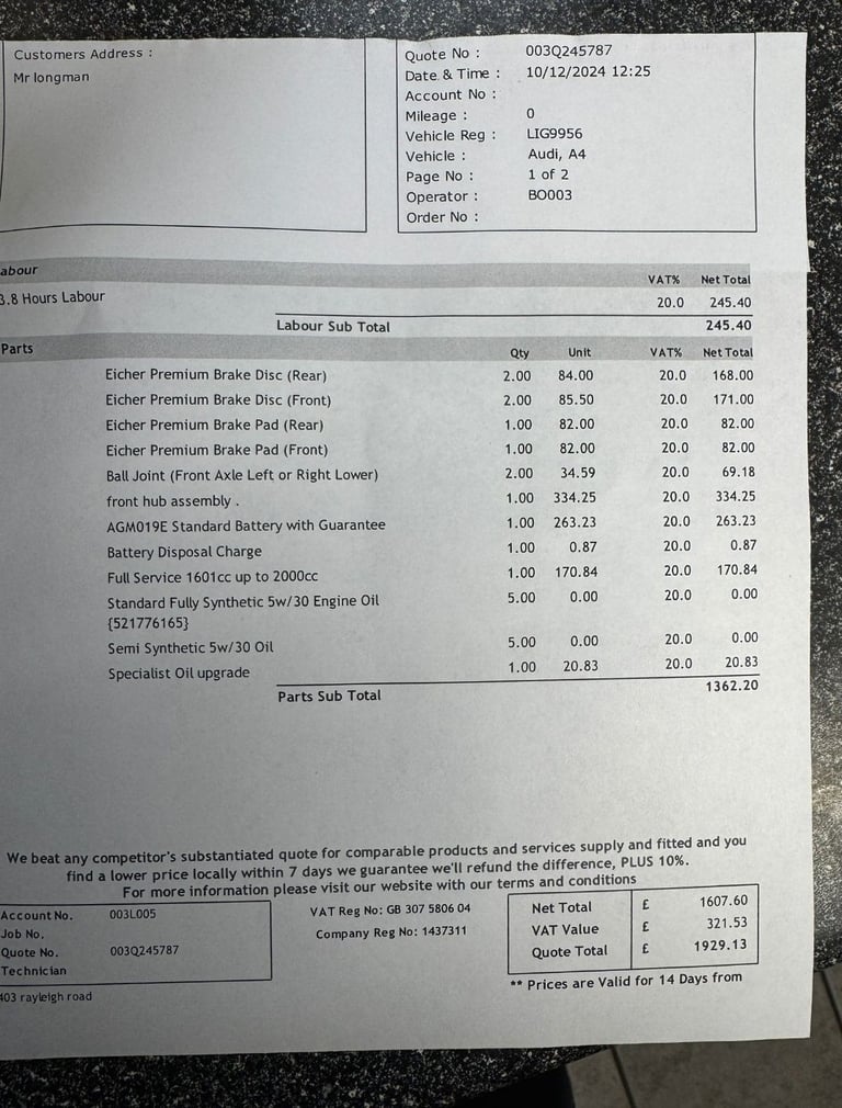 Audi, A4, Saloon, 2008, Manual, 1798 (cc), 4 doors