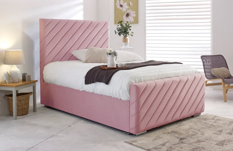 Velvet Side Panel Bed Frame CLOSING DOWN SALE! 