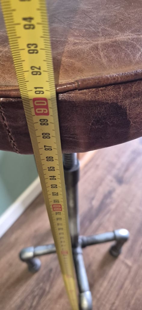 image for Leather adjustable stool