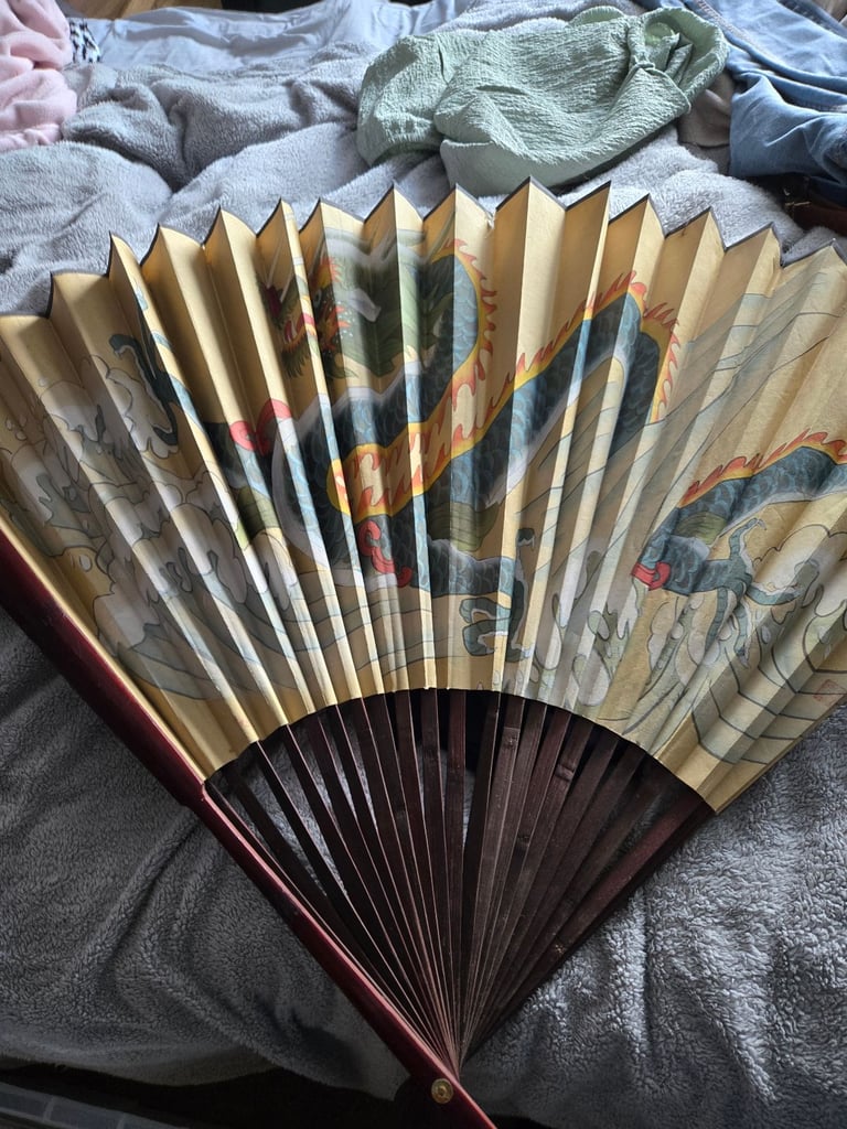 image for Dragon paper fan