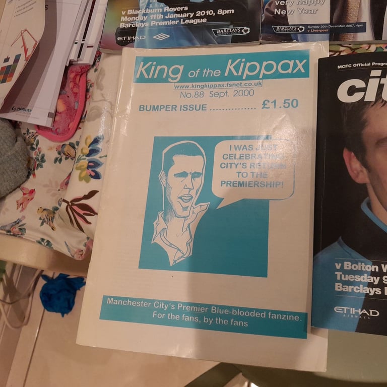 Manchester City programs, fanzines.