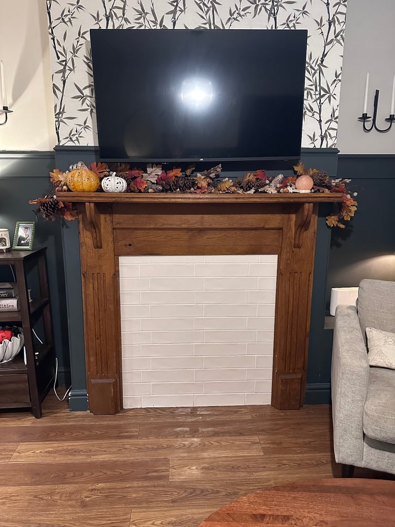 Wooden mantle 