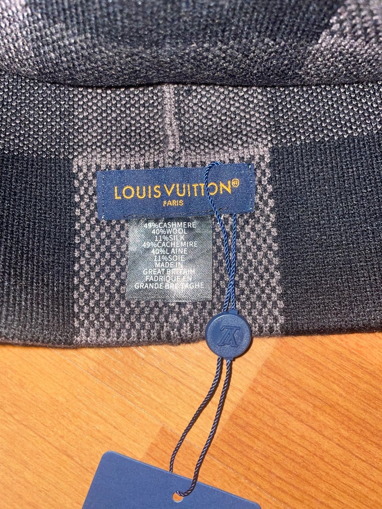 Louis Vuitton Damier Heritage Beanie Black/Grey