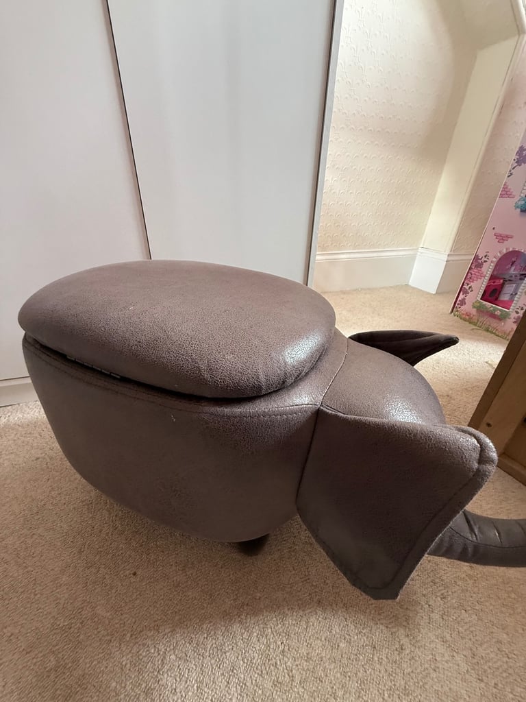 image for Elephant ottoman stool with storage