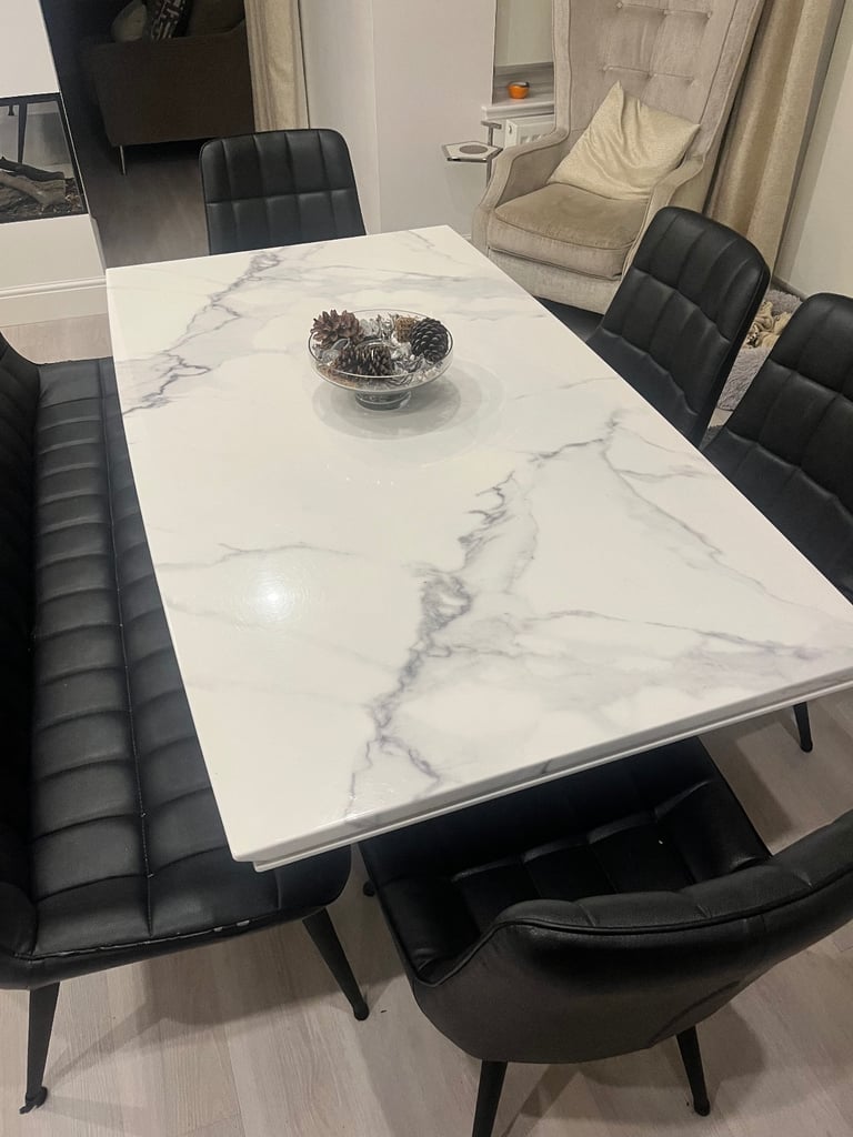 image for Dining table and six chairs