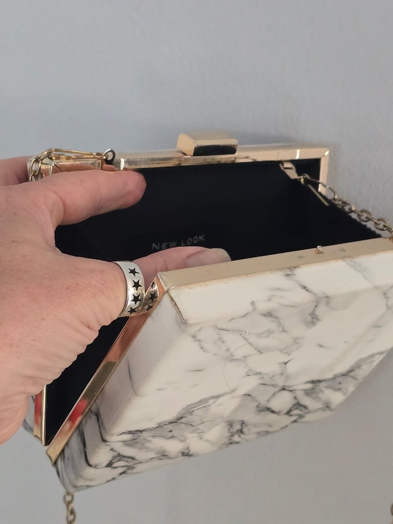 Marble Hard Case Clutch bag