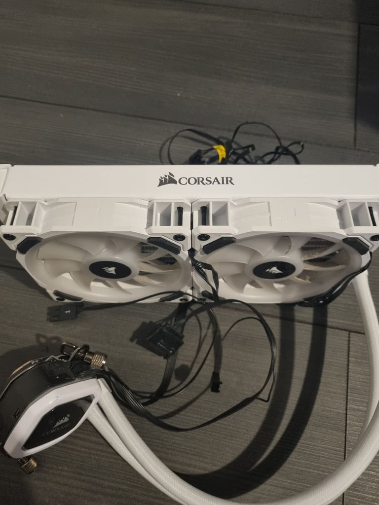 image for am4 amd 240mm White Rgb Corsair watercooler aio liquid cooling for gaming pc desktop computer