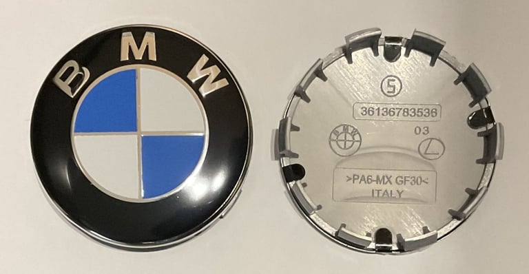 image for 4x BMW 68mm Wheel Centre Round Caps Blue White Black Grey Offers