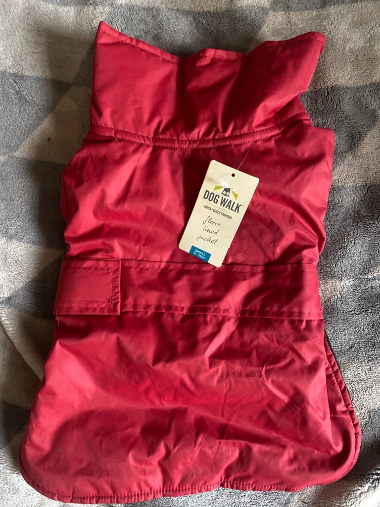 Dogs fleece lined jacket small