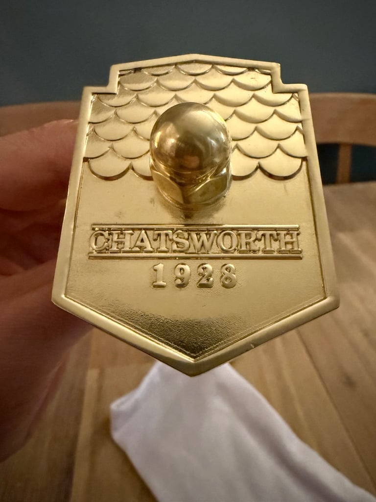 Chatsworth 1928 Column Radiator Wall Stay Bracket Brushed Brass