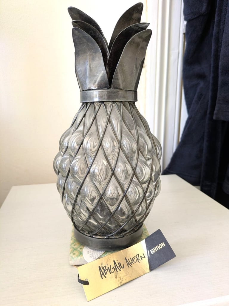 Brand new glass & metal pineapple candle holder. £5