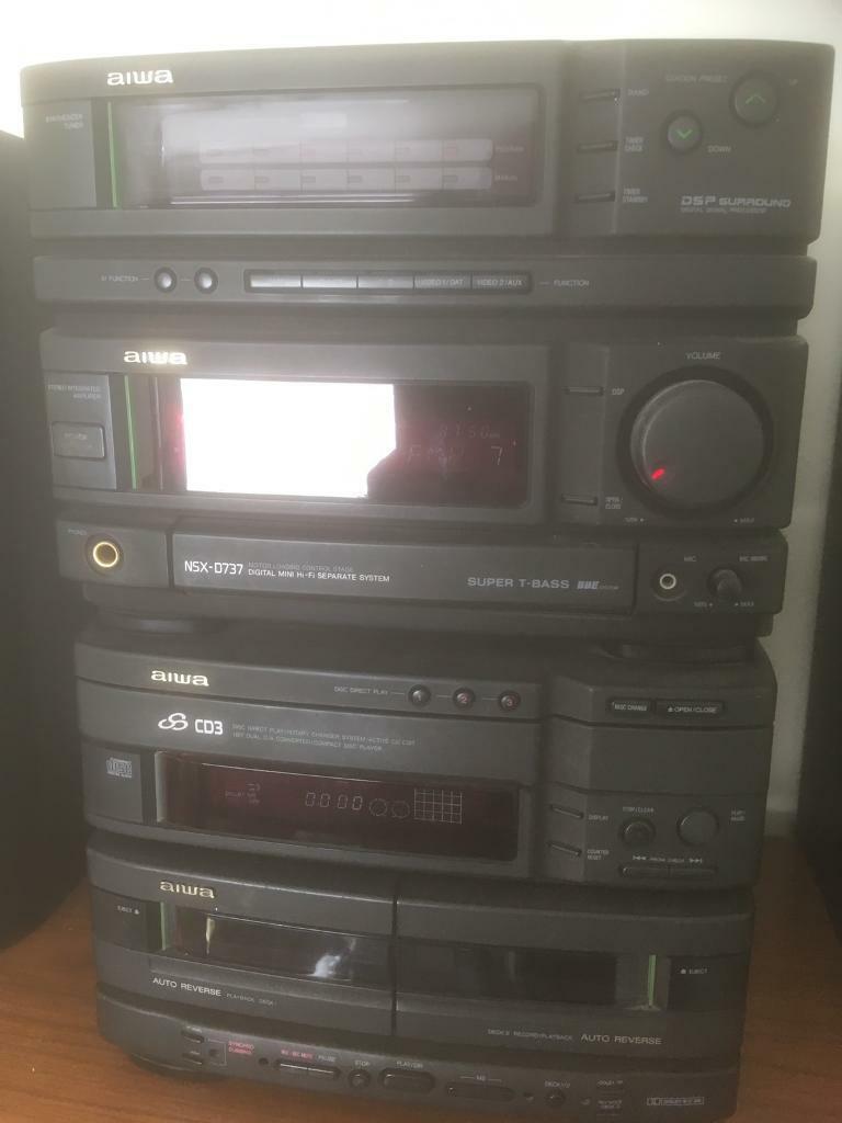 AIWA three disc two tape stereo 