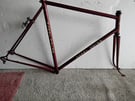 Now Only £100, Harry Quinn Reynolds 531 vintage classic racing road bicycle bike frame and forks.