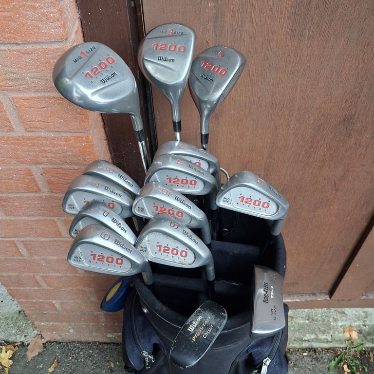 Full Set of Mens Golf Clubs - Wilson 1200 Gear Effect Mid Size 