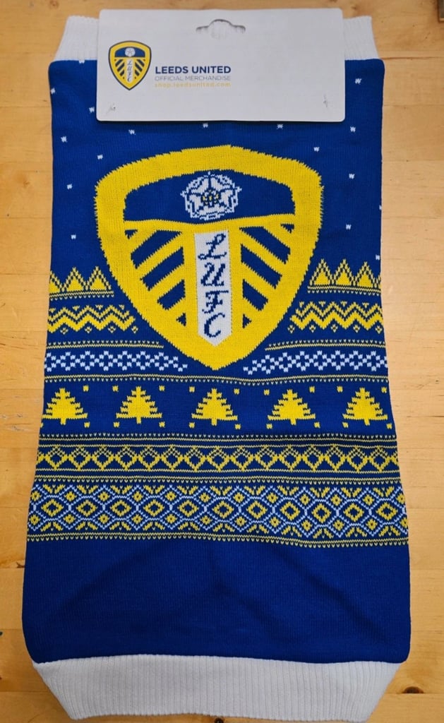 Leeds united dog Christmas jumper