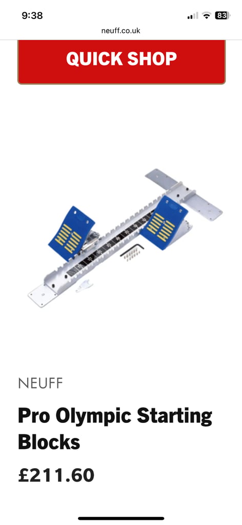 Running blocs and bags 