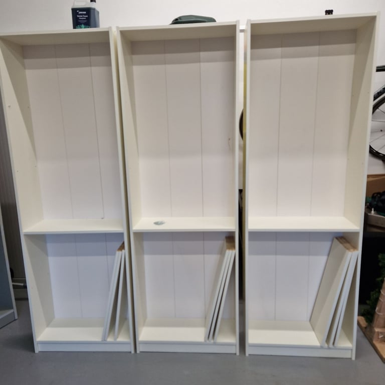 image for 3 x Ikea Billy White Billy Bookcases - £10 each