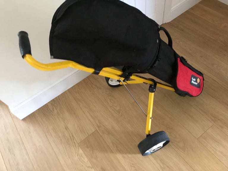 image for Golf trolly junior complete with light weight golf bag & rain hood cover Excellent condition 