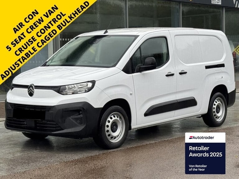 2025 Citroen Berlingo HDI 100ps 1000 Enterprise 5 Seat Kombi Crew Lwb with Air Con, Rear Sensors ...