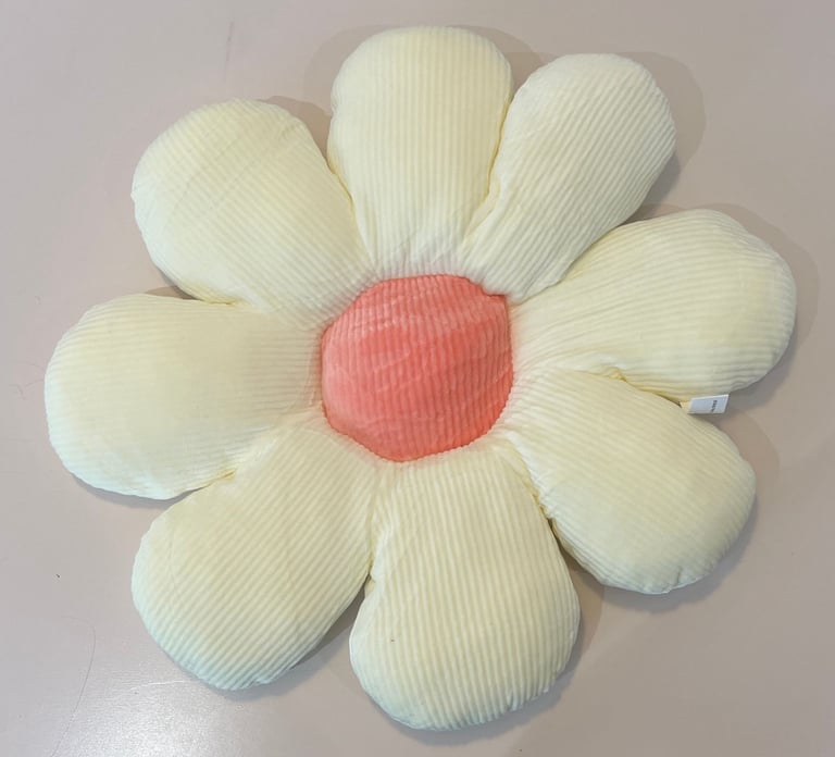 image for BRAND NEW White Flower Cushion