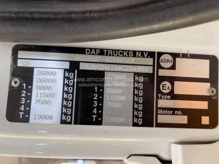 2019 (19) DAF CF 340 BEAVERTAIL 26 TONNE 6X2