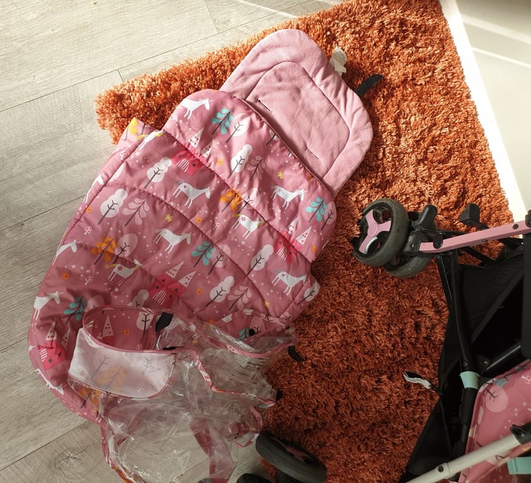 Cosatto pink unicorn pram buggy pushchair