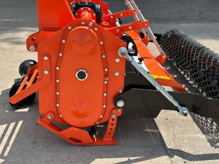 NEW Heavy Duty 200 cm Stone Burier Rotavator Tiller Packer Roller for tractor
