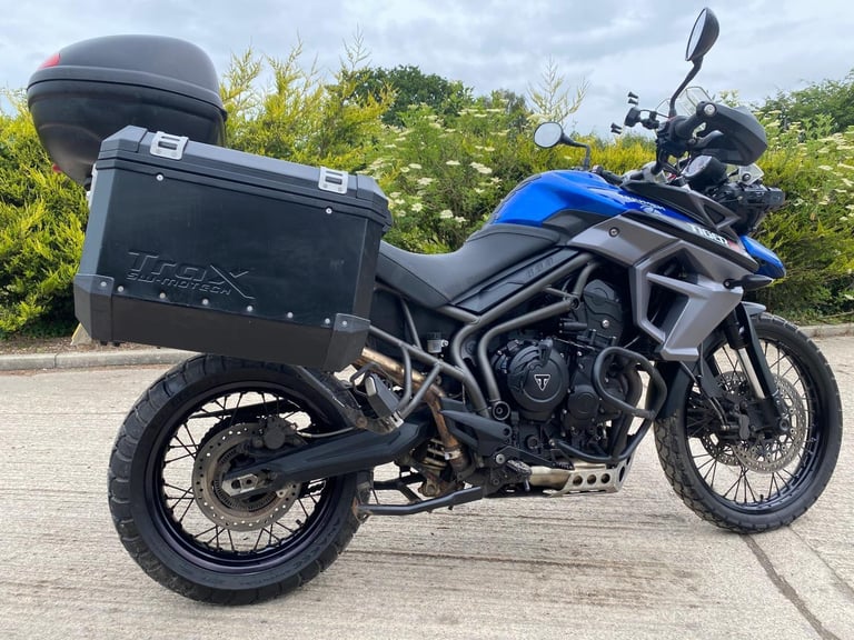 2015 65 TRIUMPH TIGER 800 XCX BLUE FULL LUGGAGE ABS ENDURO ADVENTURE TOURER