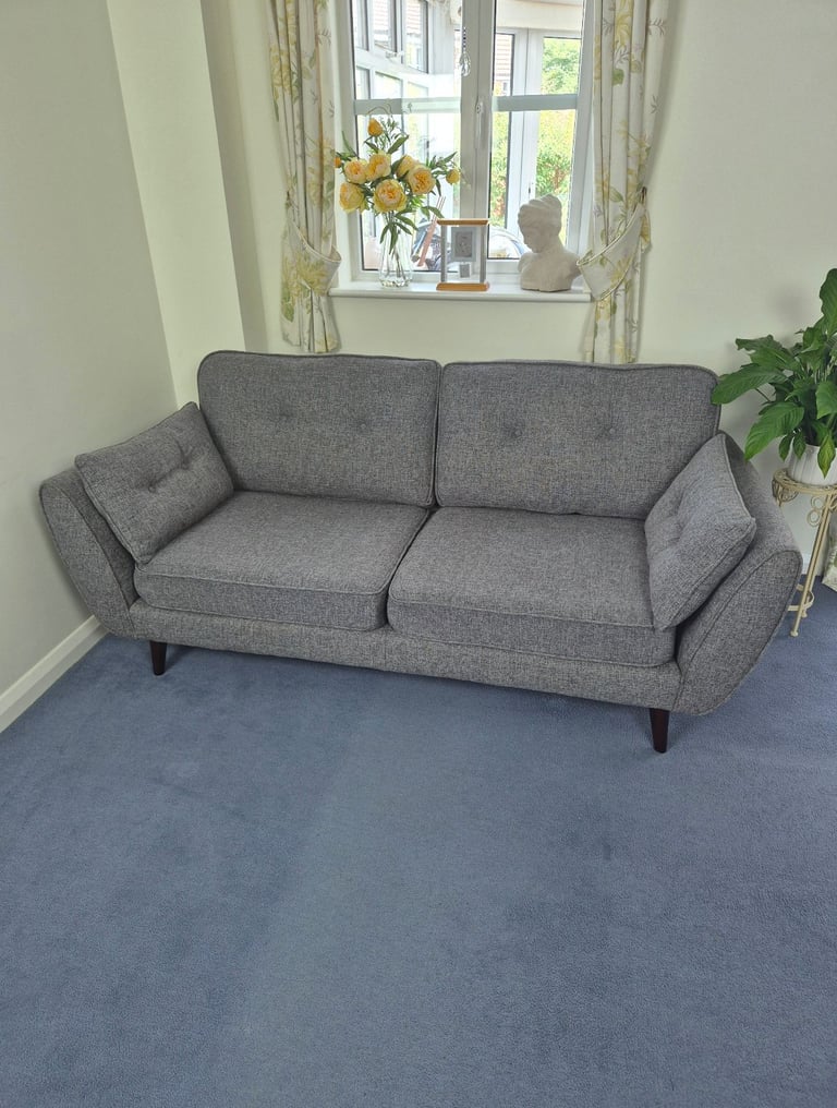 DFS French Connection Zinc 3 Seater Sofa in Grey RRP £979 *FREE LOCAL DELIVERY*