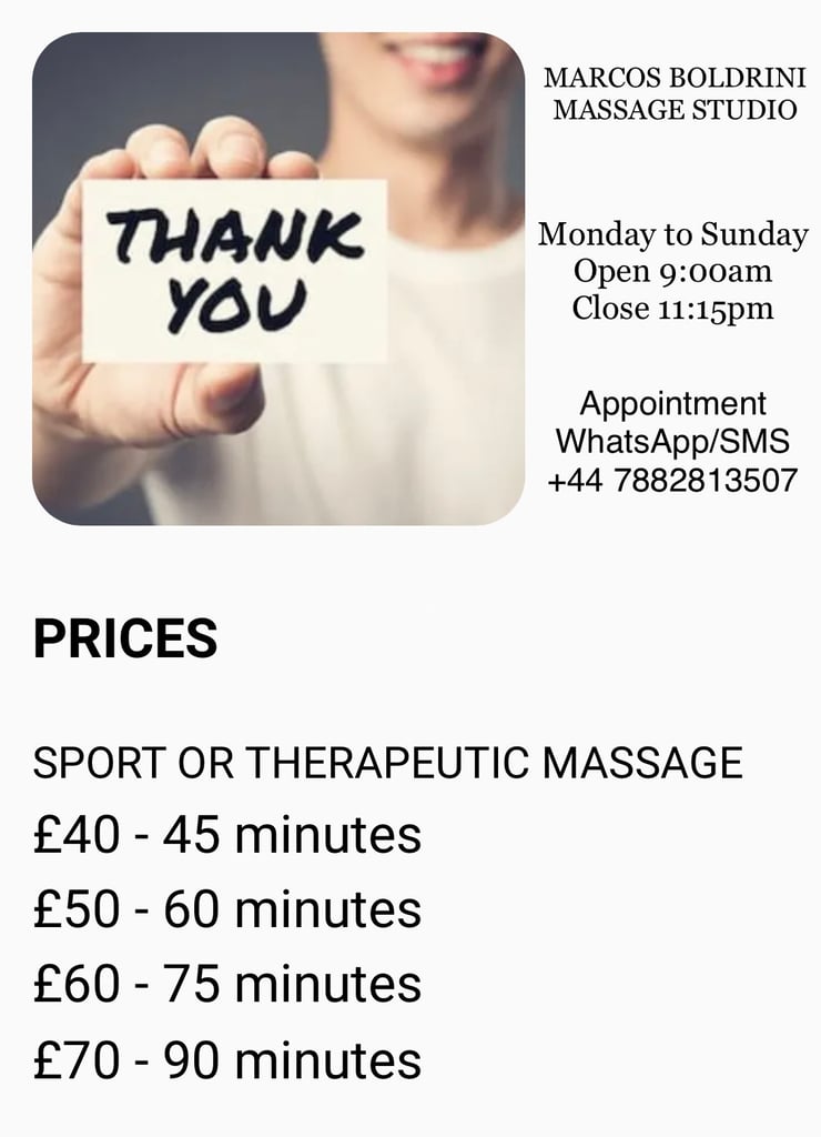 Sport And Relaxing Massage Male Masseur Manchester City Centre In