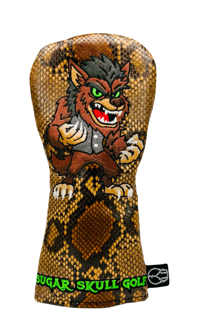 image for Sugar skull golf snakeskin fairway headcover