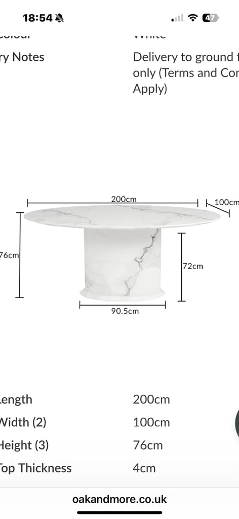 Colby solid marble dinning table 