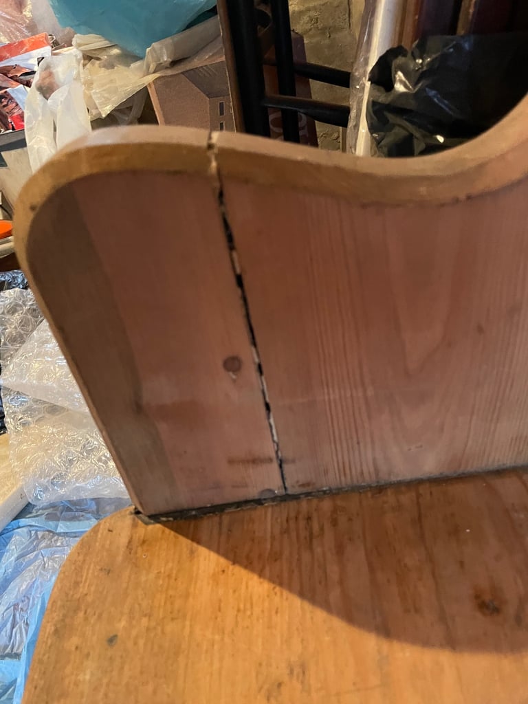 Vintage Large Stripped Pine Church Pew (6ft 9in)