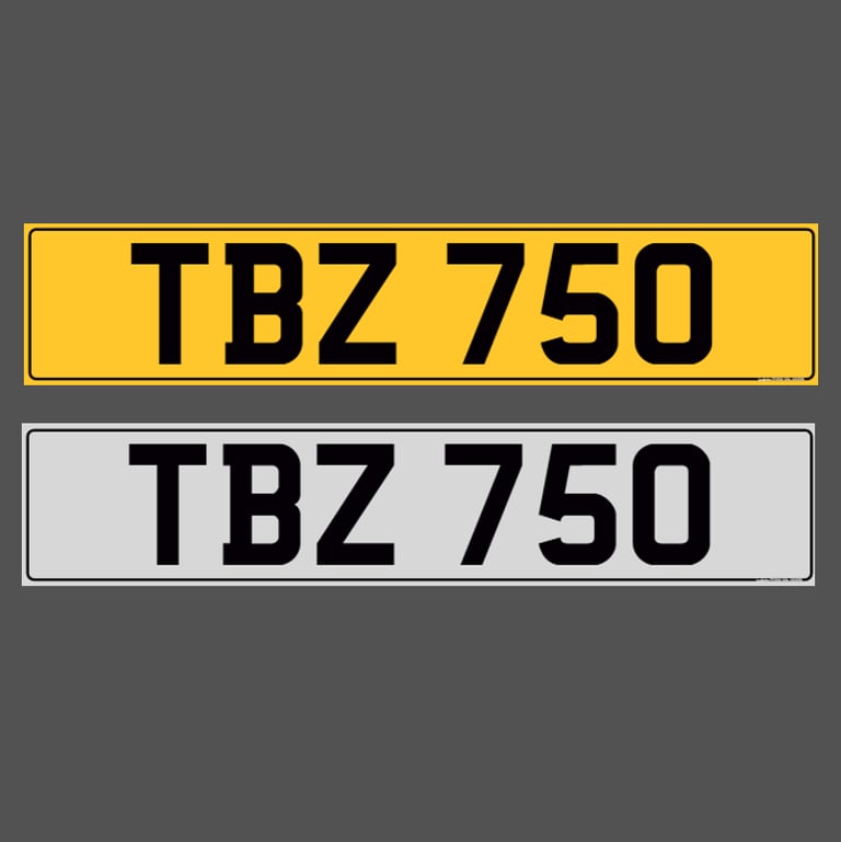 image for TBZ 750 - Dateless Cherished Registration Number Plate - BMW 750 Maybe?