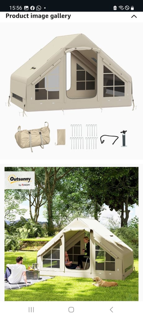 Outsunny Inflatable Camping Tent