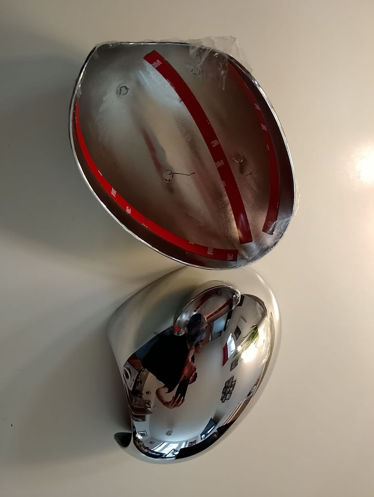 Chrome door mirror caps