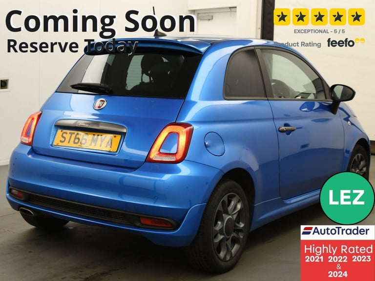 2016 Fiat 500 1.2 S 3dr HATCHBACK PETROL Manual