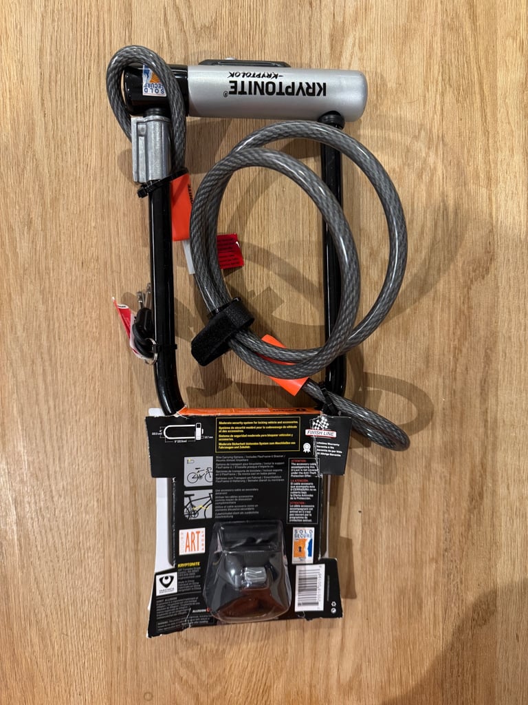 Kryptonite Kryptolok Standard Bicycle U-Lock w/4-foot Flex Cable