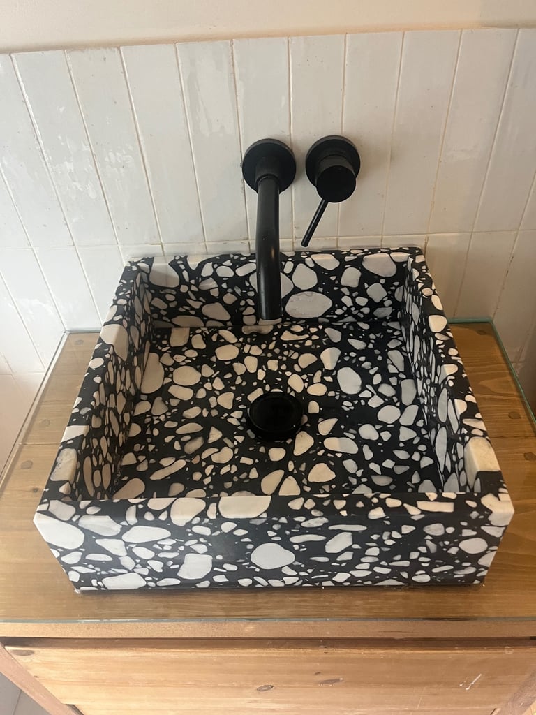 image for Stone terrazzo sink, marble 
