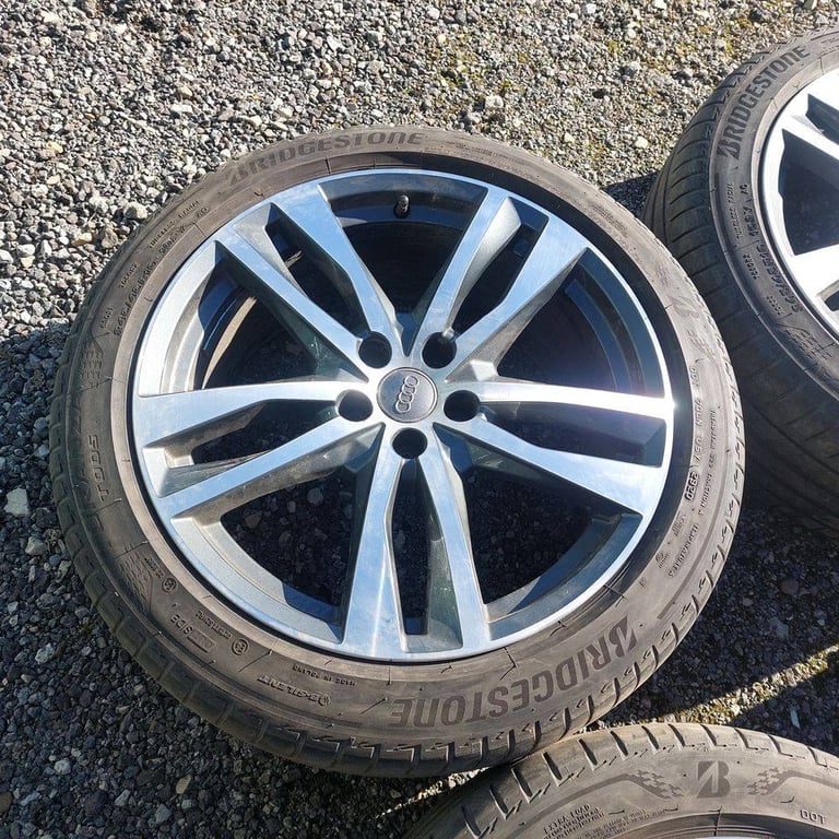 Diamond cut Audi a6 a7 a8 19 alloy wheels 5 x 112 with bridgestone tyres