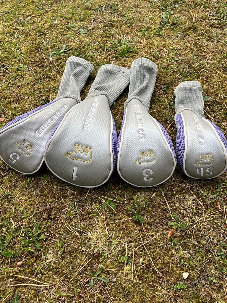LADIES GOLDEN BEAR CART BAG + HEAD COVERS 