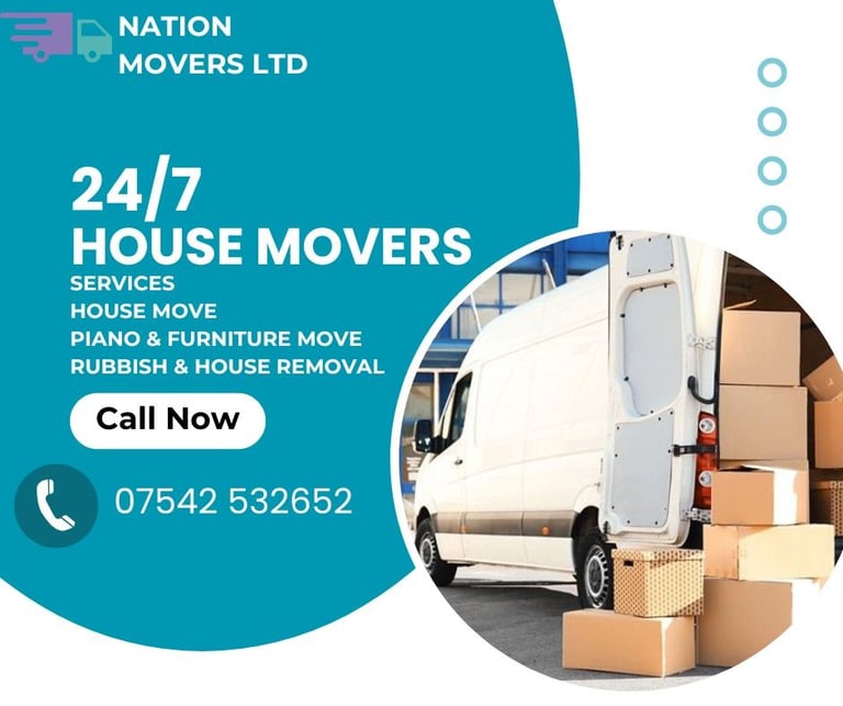 MAN AND VAN HIRE 24/7 HOUSE FURNITURE PIANO MOVERS RUBBISH DISPOSAL HOUSE OFFICE CLEARANCE
